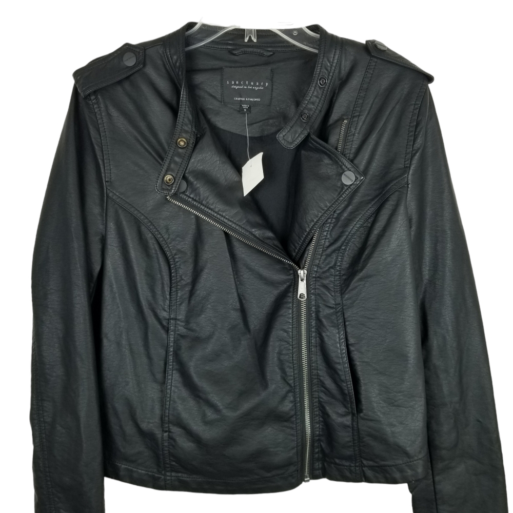 Sanctuary Vegan Leather Moto Jacket NWT